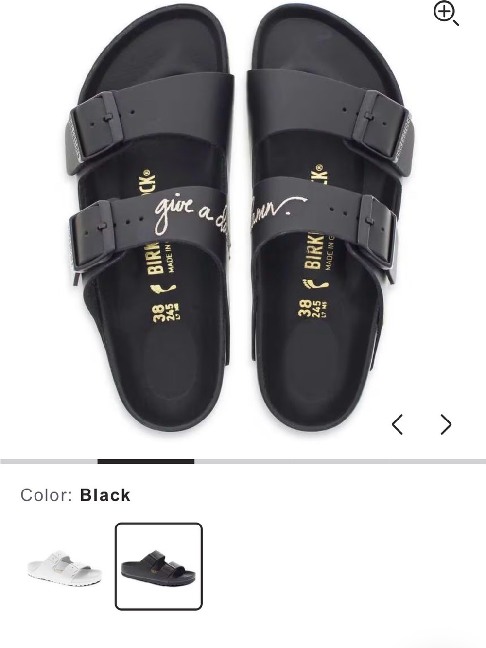 Birkenstock Arizona Lingua Franca Black Double-Strap Sandals